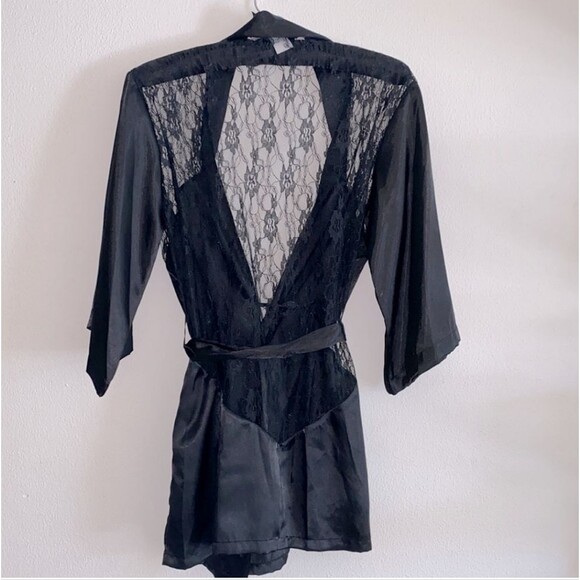 Sexy Black Robe Size Large - Picture 2 of 6